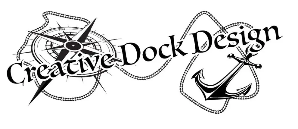 Creative Dock Design logo with a compass rose and anchor